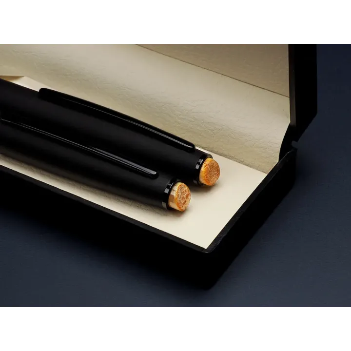 Zestaw piór z Bursztynem Mlecznym - JA 2213036