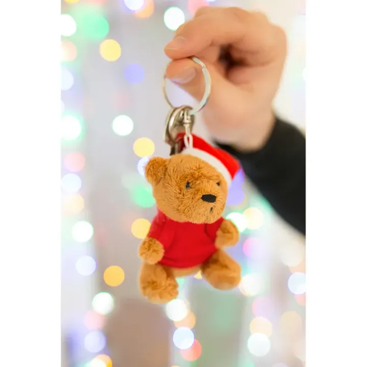 Brelok „miś" w czapce Mikołaja - HE850-16