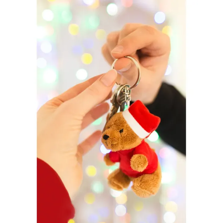 Brelok „miś" w czapce Mikołaja - HE850-16