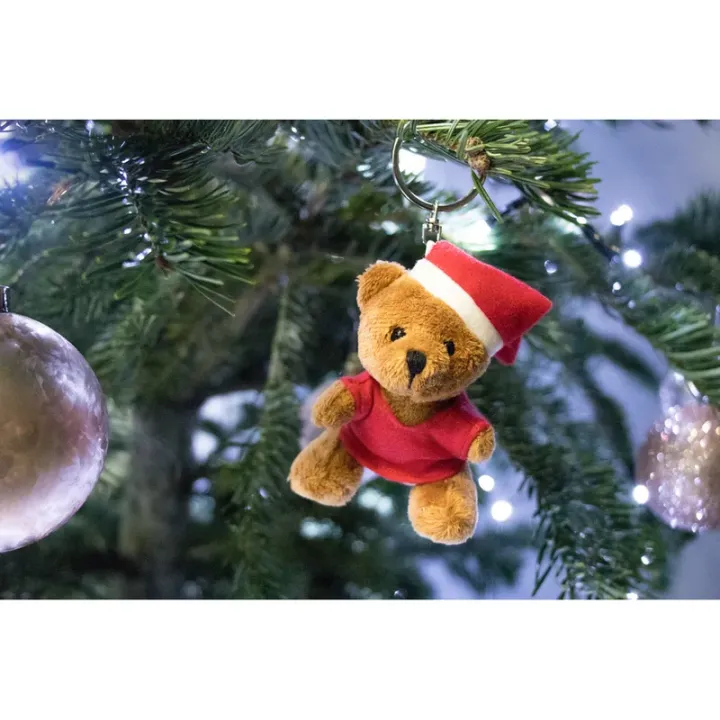 Brelok „miś" w czapce Mikołaja - HE850-16