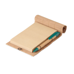 Notatnik bambusowy z 80 kartkami, z długopisem  - MO9570-40