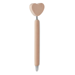 Drewniany długopis z motywem serca - MO9704