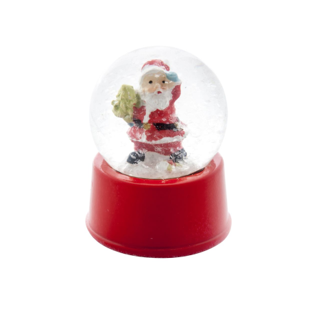 Kula śnieżna ze Świętym Mikołajem w środku na plastikowej podstawce - AP791309