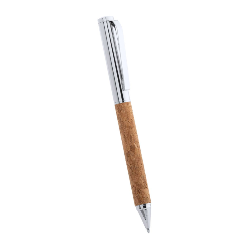 Elegancki, metalowy długopis z korkowym elementem i chromowanym wykończeniem - AP721428
