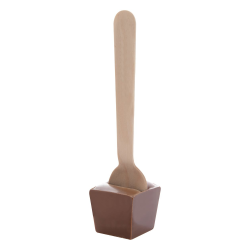 Ręcznie robiona belgijska czekolada do rozpuszczania na drewnianej łyżce - AP718773