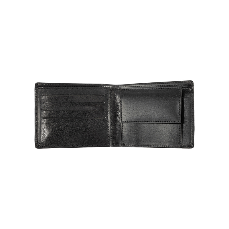 Skórzany portfel wyposażony w zamykaną kieszeń na monety - R41110