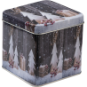 Zestaw 4 ręczników z mikrofibry umieszczonych w metalowym pudełku z motywem świątecznym - 7118907
