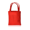 Czerwona filcowa torebka na prezent z motywem płatków śniegu - 08057