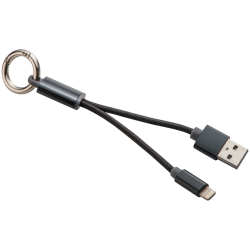 Praktyczny zestaw kabelków 2 w 1 z portem USB i brelokiem - 2061803