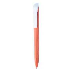 Ekologiczny, plastikowy długopis ze słomy pszenicznej z białym klipem - AP721419