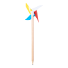 Drewniany, grafitowy ołówek z kolorowym wiatraczkiem - AP721450