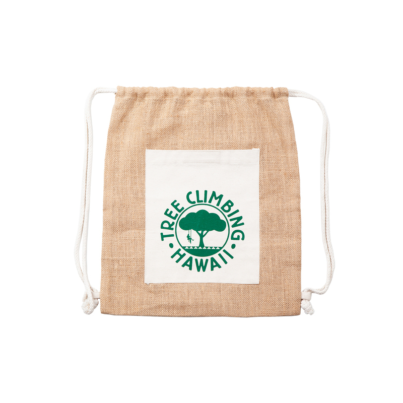 Modny ekologiczny plecak jutowy z bawełnianą kieszenią (220 g/m2) - R08505