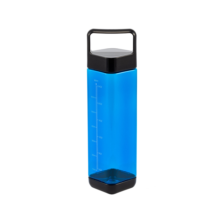 Bidon o nietypowym kwadratowym kształcie z wygodnym uchwytem, 800 ml - R08252