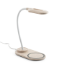 Lampa biurkowa z włókna ABS i słomy pszenicznej z bezprzewodową ładowarką - ST 98517