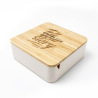 Pudełko z bambusowym wieczkiem i lusterkiem - R73534