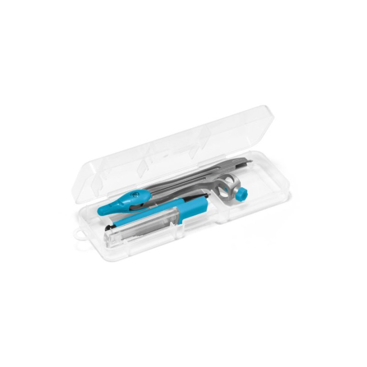 Szkolny zestaw do geometrii w etui z PP - ST 93575
