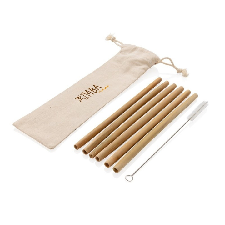 Zestaw 6 ekologicznych słomek z bambusa - P269.529