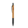 Długopis bambusowy wykończony gumą - ST 81153 czarny