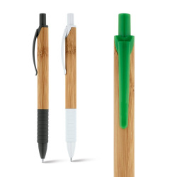 Długopis bambusowy wykończony gumą - ST 81153
