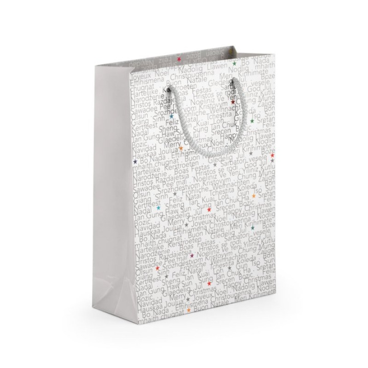 Mała torebka z papieru powlekanego z błyszczącą laminacją (170 g/m²) -  ST 92886