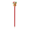 Drewniany ołówek z gumką w kształcie świątecznych figurek - AP808512