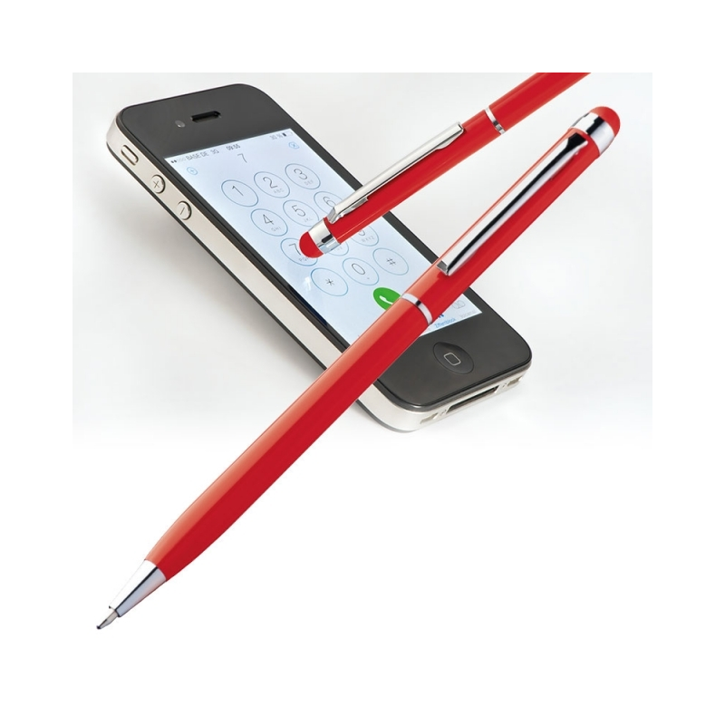 Metalowy długopis z touch penem - 337805