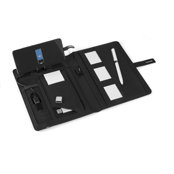 Teczka z power bankiem A5, 4000 mAh - 07167