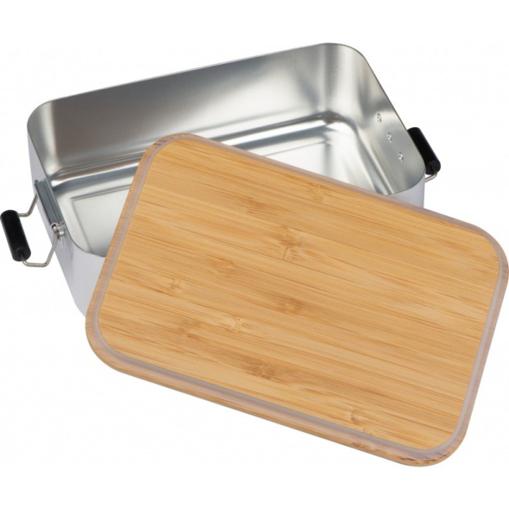 Lunchbox ze stali nierdzewnej z bambusową pokrywką - MA 8256207
