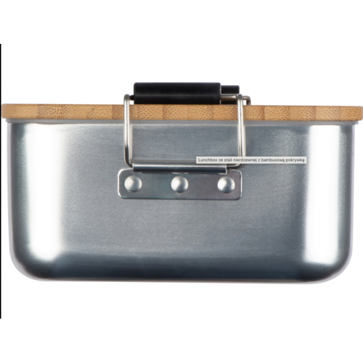 Lunchbox ze stali nierdzewnej z bambusową pokrywką - MA 8256207