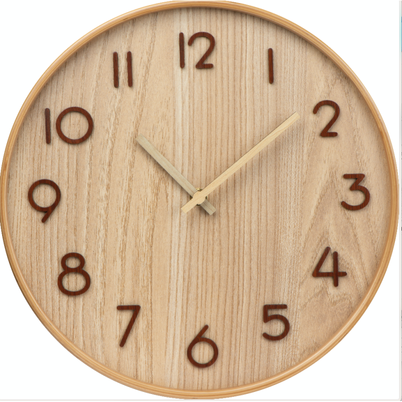 Zegar ścienny z drewna - 4259113