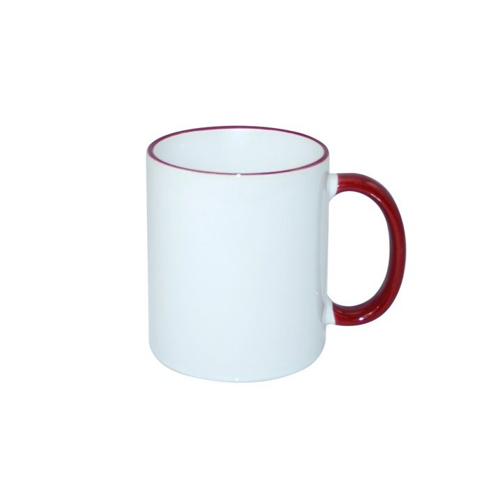 Kubek 330 ml ECO z kolorowym uszkiem - PS 004