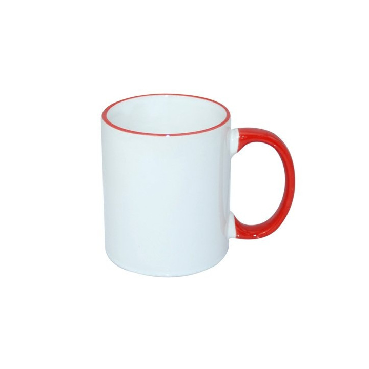 Kubek 330 ml ECO z kolorowym uszkiem - PS 004