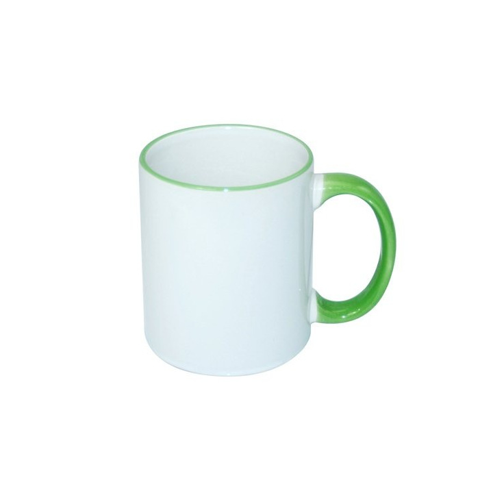Kubek 330 ml ECO z kolorowym uszkiem - PS 004