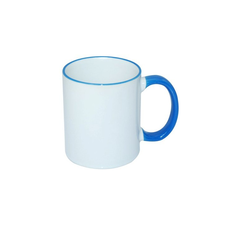 Kubek 330 ml ECO z kolorowym uszkiem - PS 004