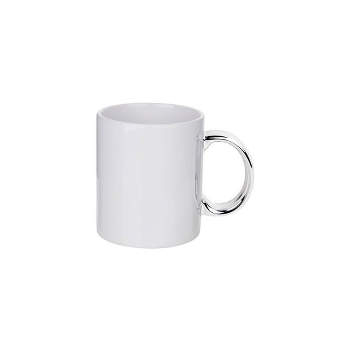 Kubek 330 ml ze srebrnym uszkiem do sublimacji - PS 006
