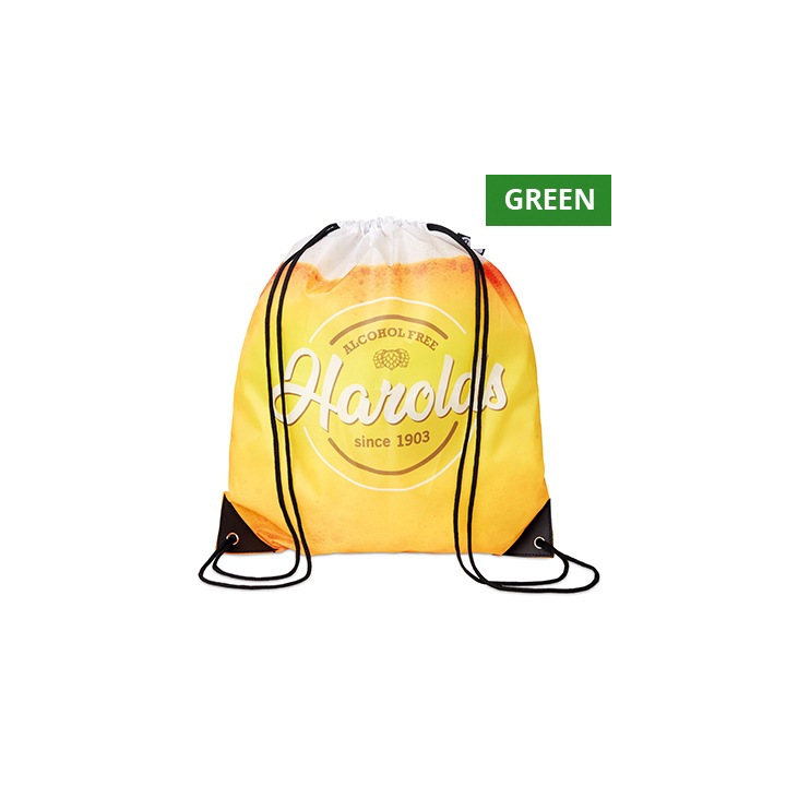 MB3101 - RPET Drawstring bag with PU corners