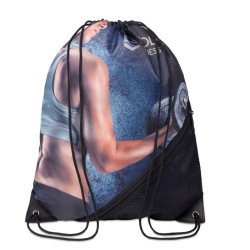 MB3103 - RPET drawstring bag with zippered mesh pouch