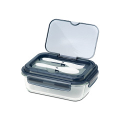 Szklany lunch box ze sztućcami - R08444.02