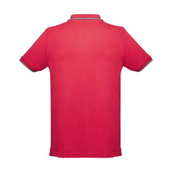 Męska dwukolorowa koszulka polo z krótkim rękawem, wykonana w 100% z bawełny  - ST 30137