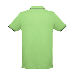 Męska dwukolorowa koszulka polo z krótkim rękawem, wykonana w 100% z bawełny  - ST 30137