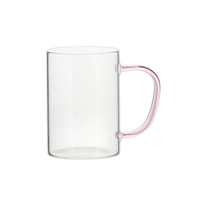 Szklanka 360 ml z kolorowym uszkiem do sublimacji