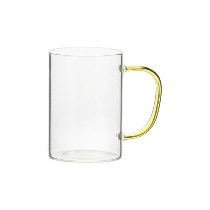 Szklanka 360 ml z kolorowym uszkiem do sublimacji