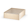 Drewniane pudełko z akrylowym wieczkiem L - ST 94945
