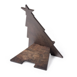 Drewniany stojak na telefon w kształcie choinki - V0596