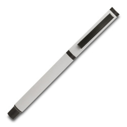 Zestaw piśmienniczy zawierający długopis i pióro kulkowe o satynowym wykończeniu - R02312