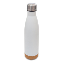 Butelka próżniowa ze stali nierdzewnej z korkowym spodem 500 ml - R08445