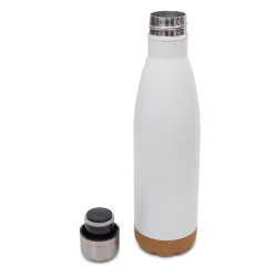 Butelka próżniowa ze stali nierdzewnej z korkowym spodem 500 ml - R08445