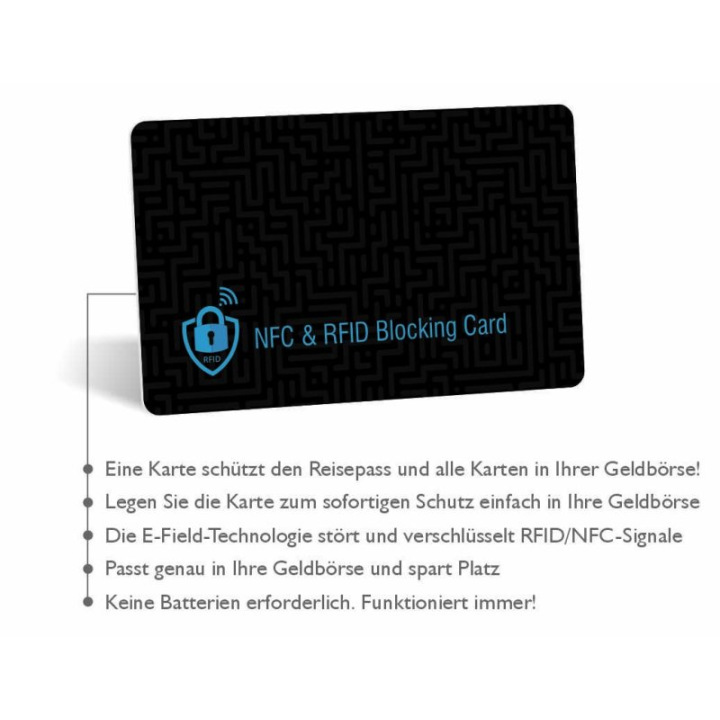 Karta blokująca sygnały NFC i RFID - JA 1256123