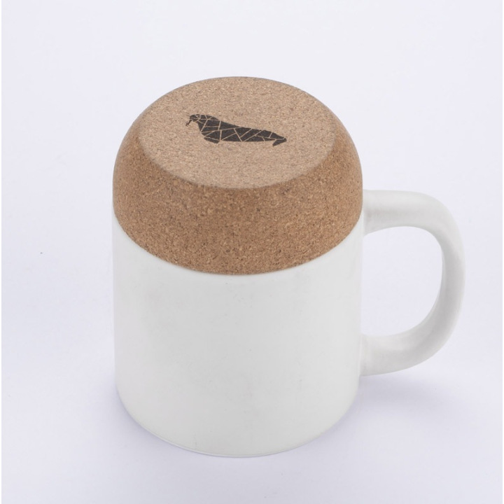 Kubek ceramiczny z korkowym spodem 300 ml - AS 16020