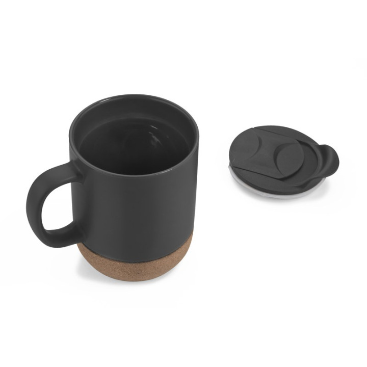 Kubek ceramiczny z korkowym spodem 300 ml - AS 16020